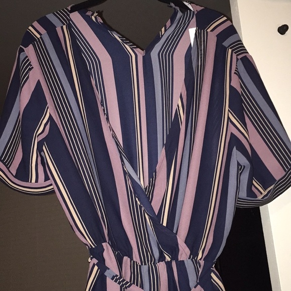 Fab’rik Tie Waist Stripe Jumpsuit - Picture 1 of 8